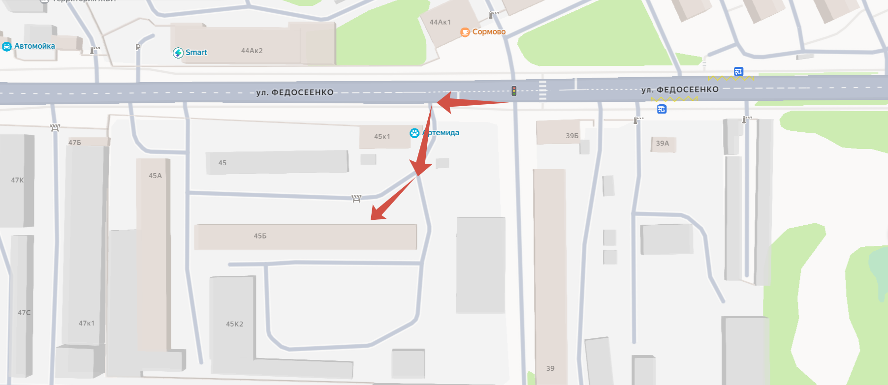 путь заезда